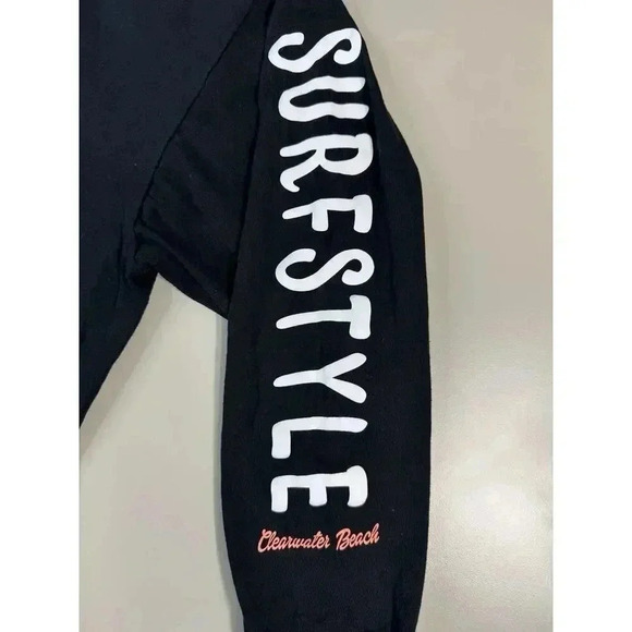 Surf Style Women’s Oversized T Shirt Size L Slightly Cropped Black Florida Vapor - Picture 3 of 10